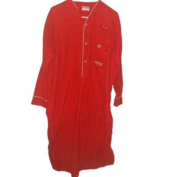 Weldon Other - 60's The Tonight Shirt Flirt‎ Shirt Weldon Sleepwear Sz Medium Christmas Flannel